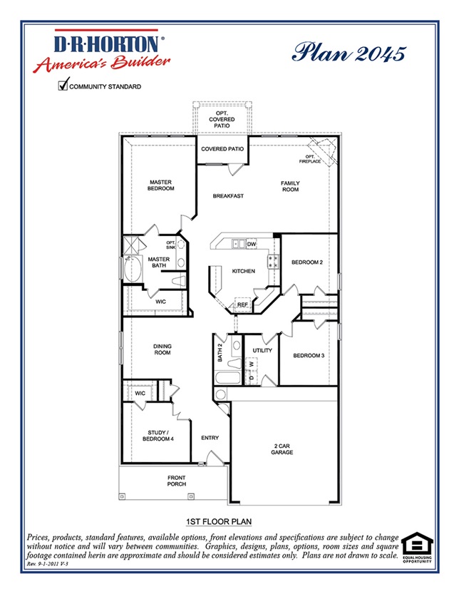 Two Story 4 Bedroom Two Story Dr Horton Floor Plans House Storey