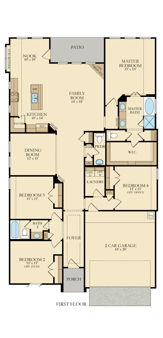Buxton by Lennar Homes Floor Plan Friday
